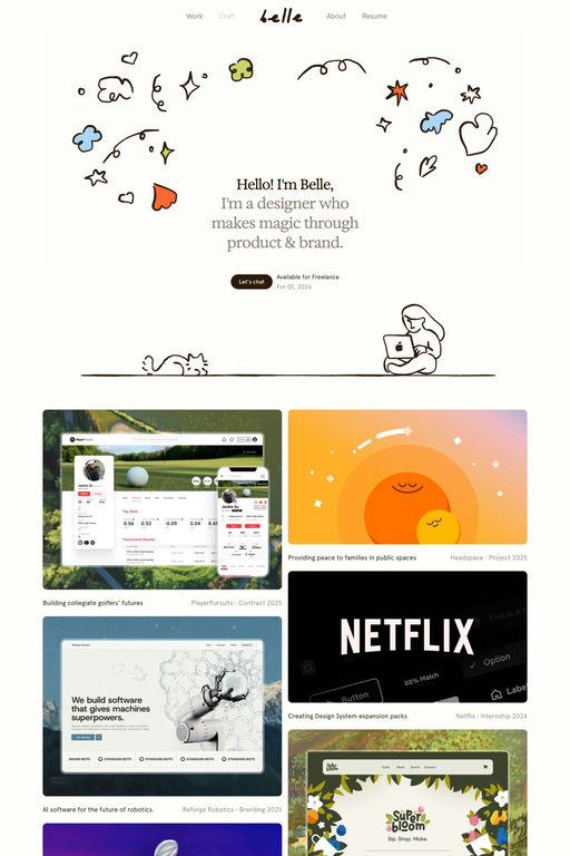 Belle Duffner website screenshot