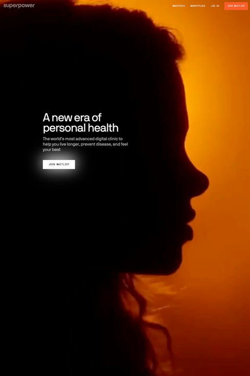 Superpower website screenshot