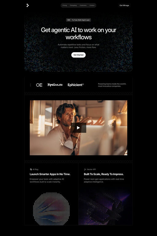 Mirage template screenshot