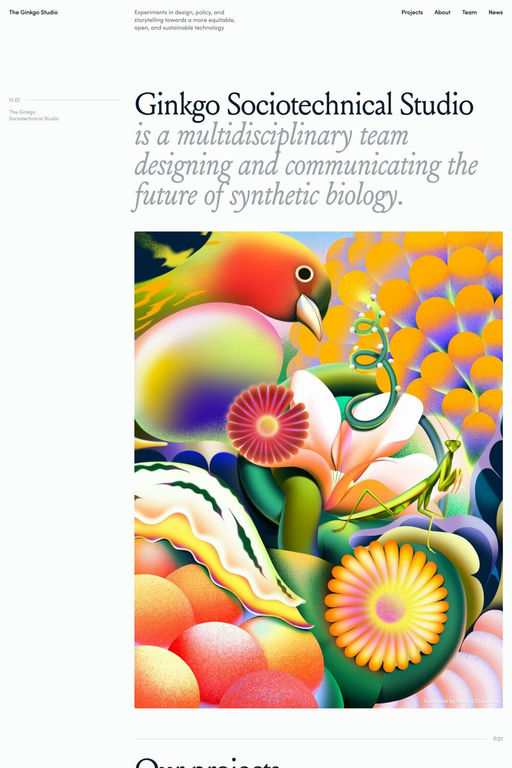 Ginkgo Bioworks website screenshot