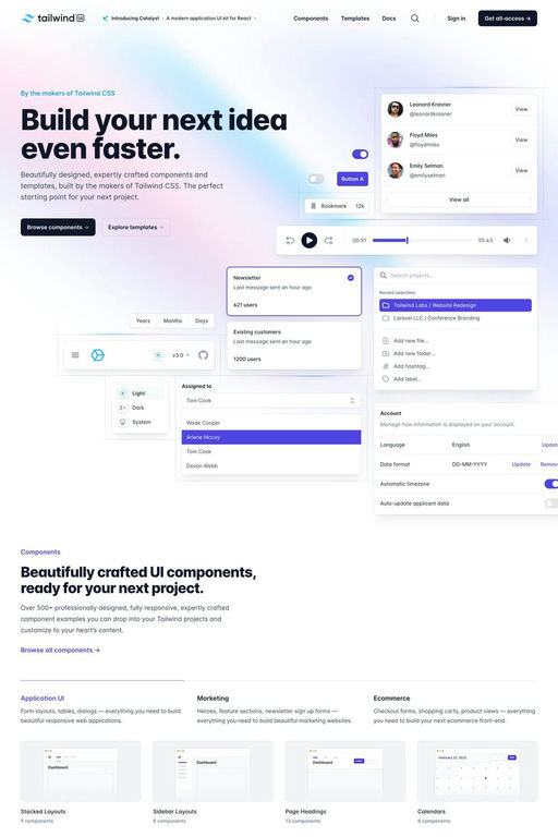 Tailwind UI website screenshot