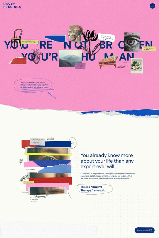 Hurt Feelings  website screenshot