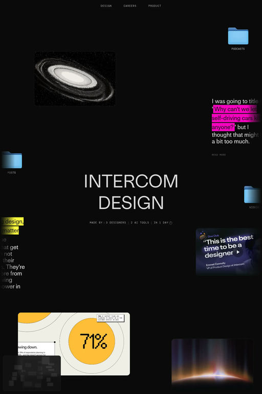 Intercom Design website screenshot