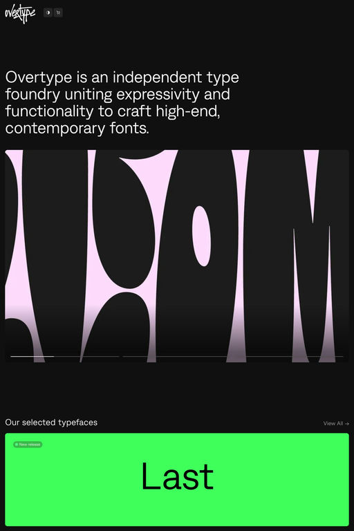 Overtype website screenshot