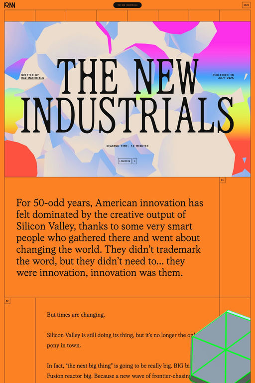 The New Industrials website screenshot