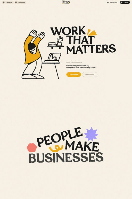 Purpose Talent website screenshot