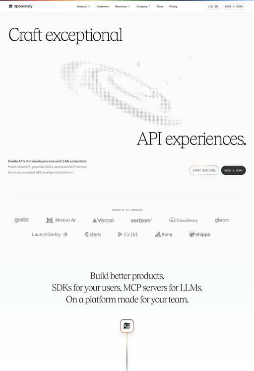 Speakeasy website screenshot