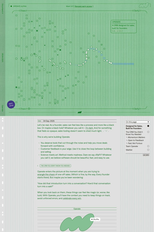 Operate website screenshot