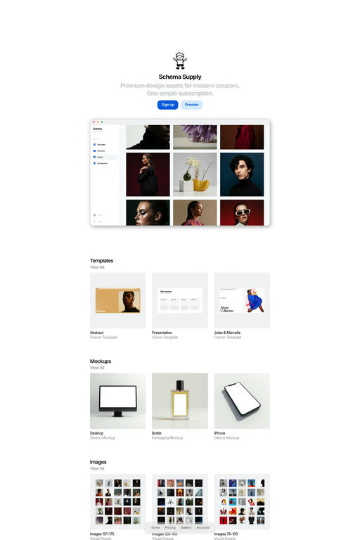 Schema website screenshot