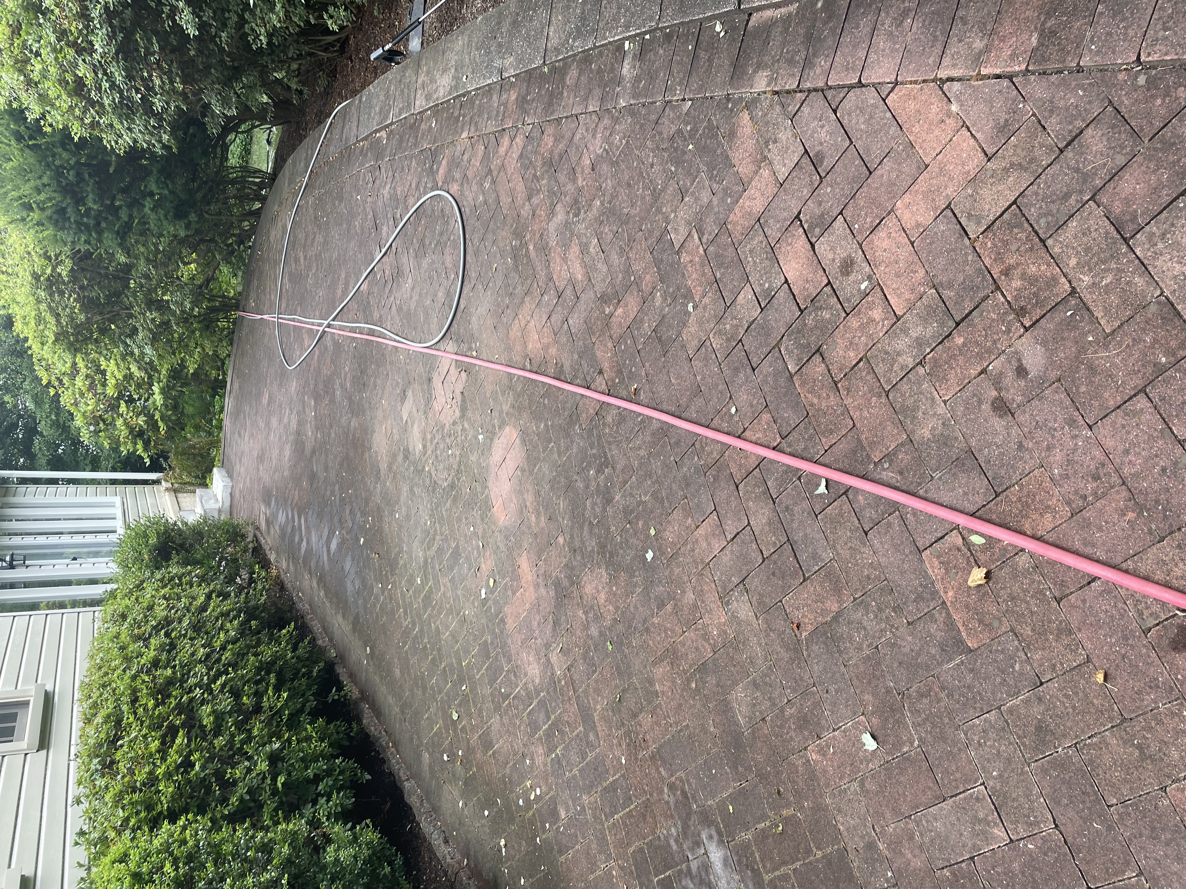 Before Soft Wash Pavers, Patio and House in Wayne, PA