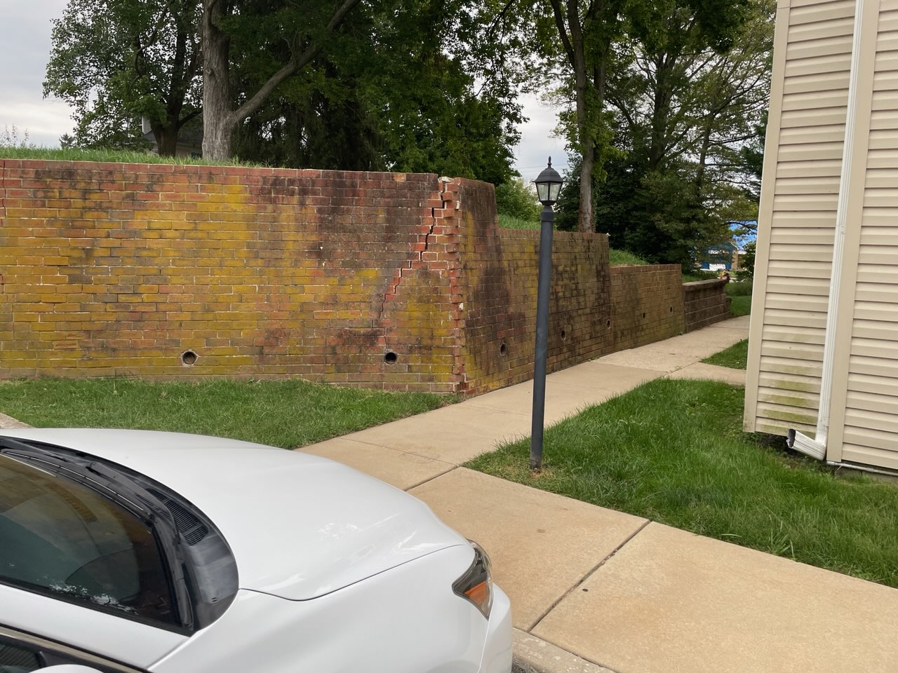 Before Brick Wall Power Washing in Eagleville, PA