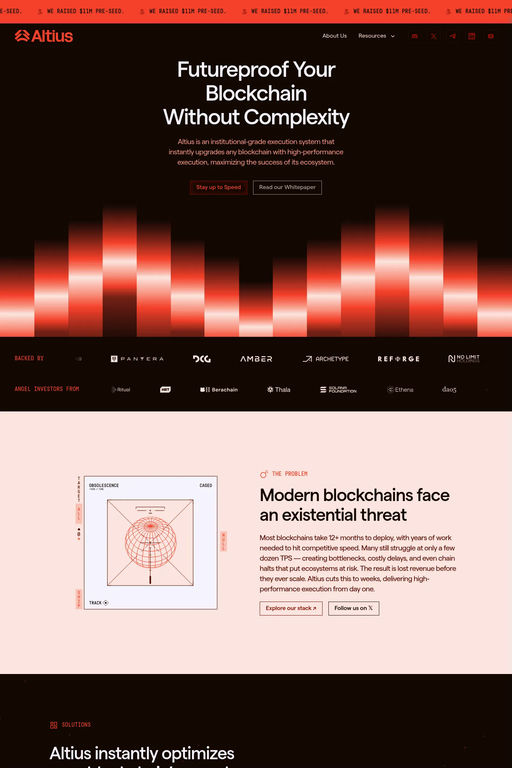 Altius website screenshot