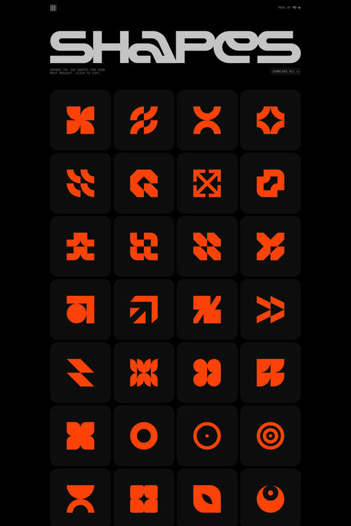 Shapes website screenshot