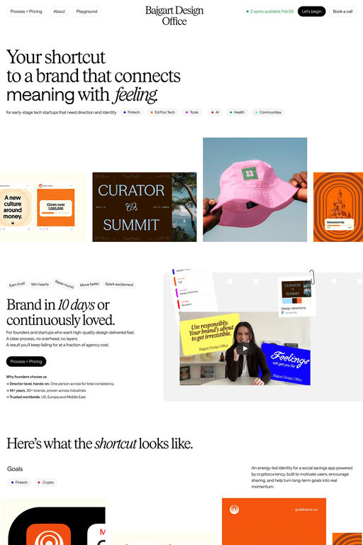 Bajgart Design Office website screenshot
