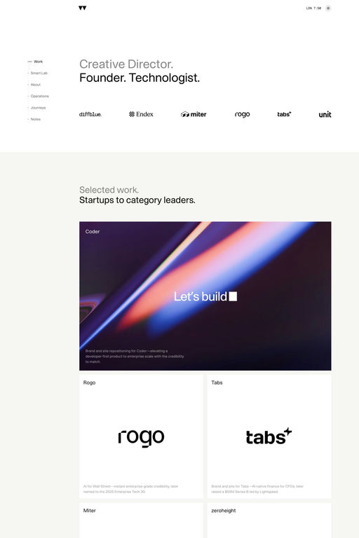 Will Beeching website screenshot