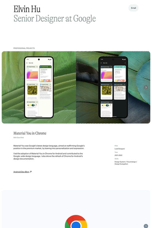 Elvin Hu website screenshot