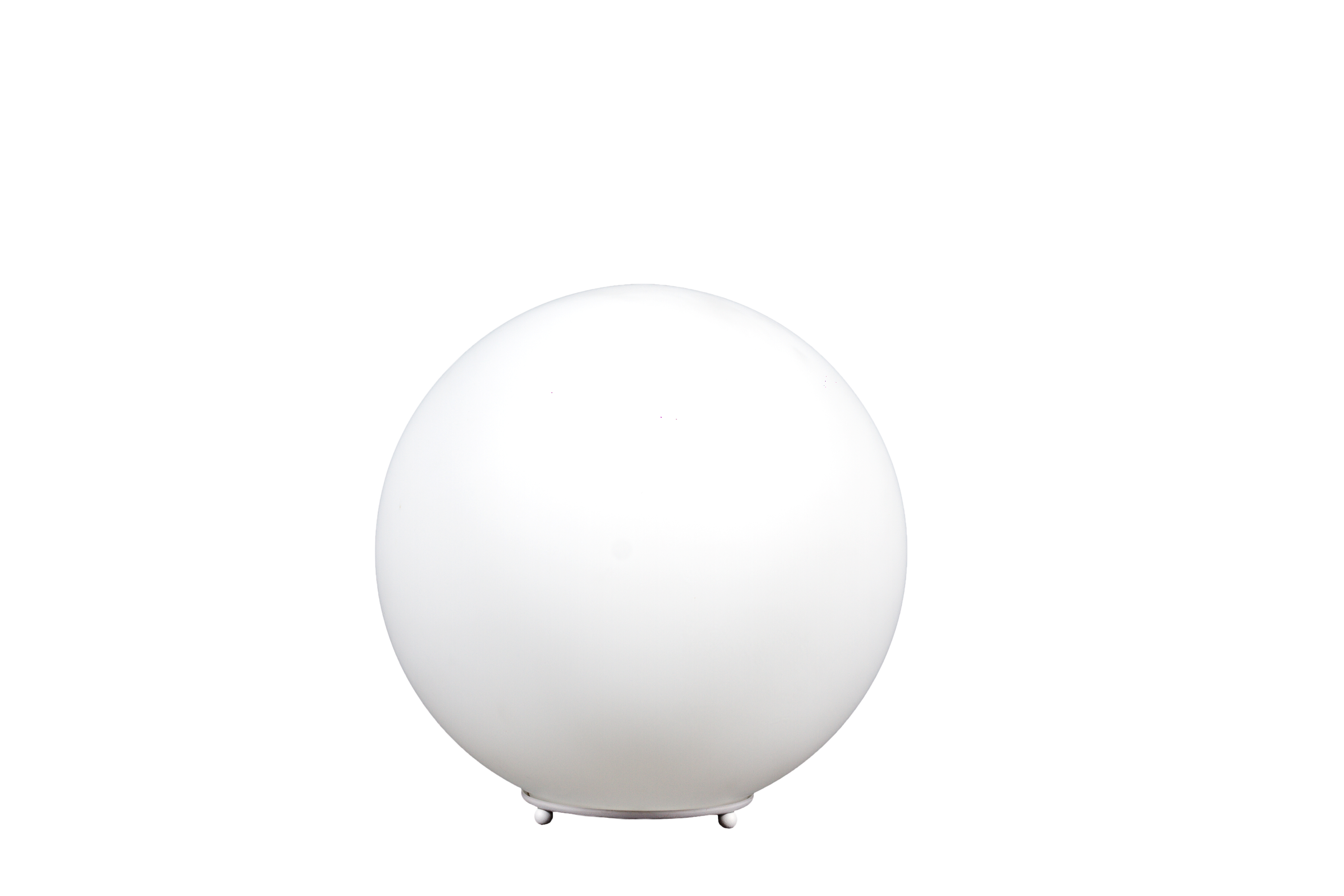 Luminária de Mesa Bola 20cm Vidro Branco – iluminação de mesa