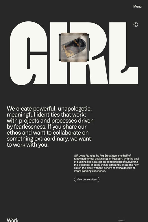 Girl website screenshot