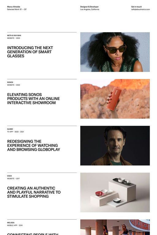 Marco Almeida website screenshot