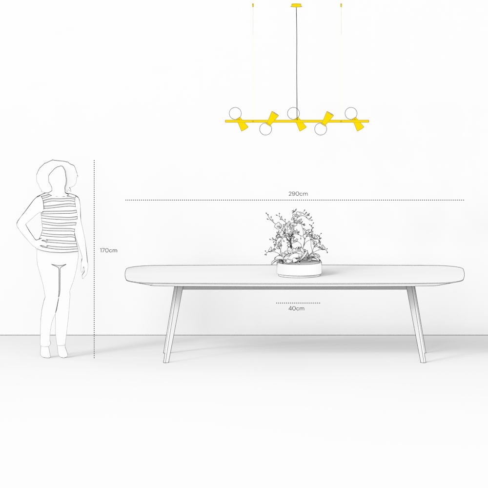 Pendente PIVÔ 5  – iluminação de teto