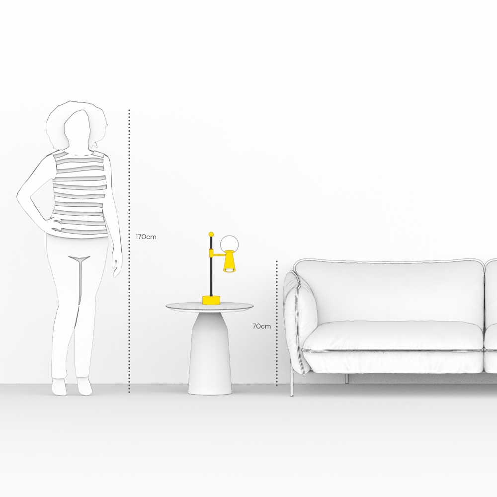 Abajur PIVÔ – iluminação de mesa