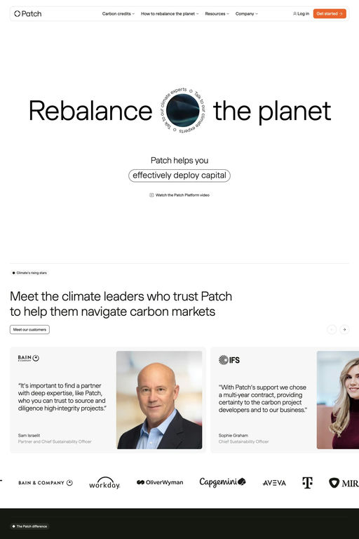 Patch website screenshot