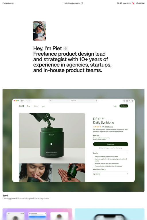 Piet Aukeman website screenshot