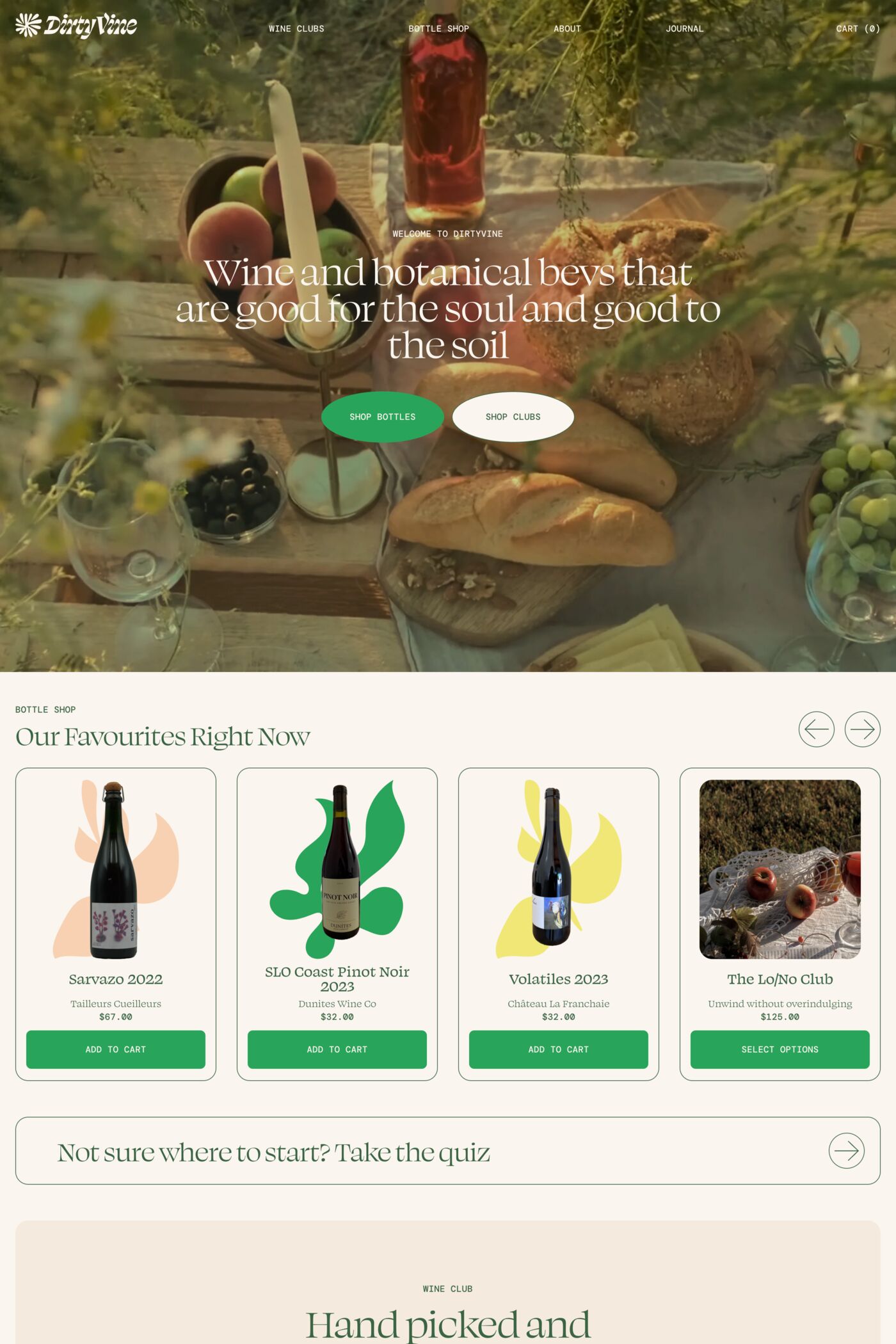 Dirty Vine website screenshot