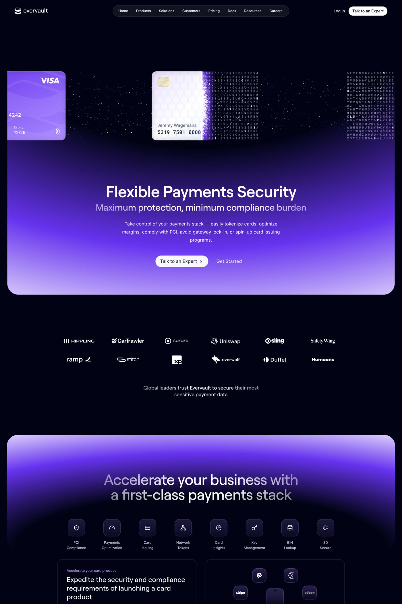 Evervault website screenshot