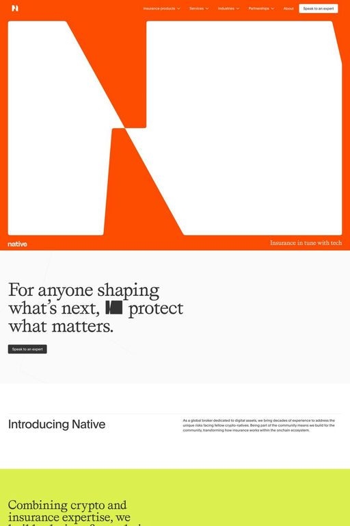 Native website screenshot