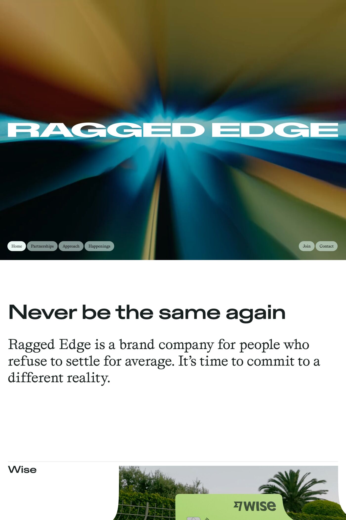 Ragged Edge website screenshot