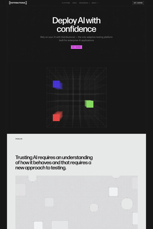 Distributional website screenshot