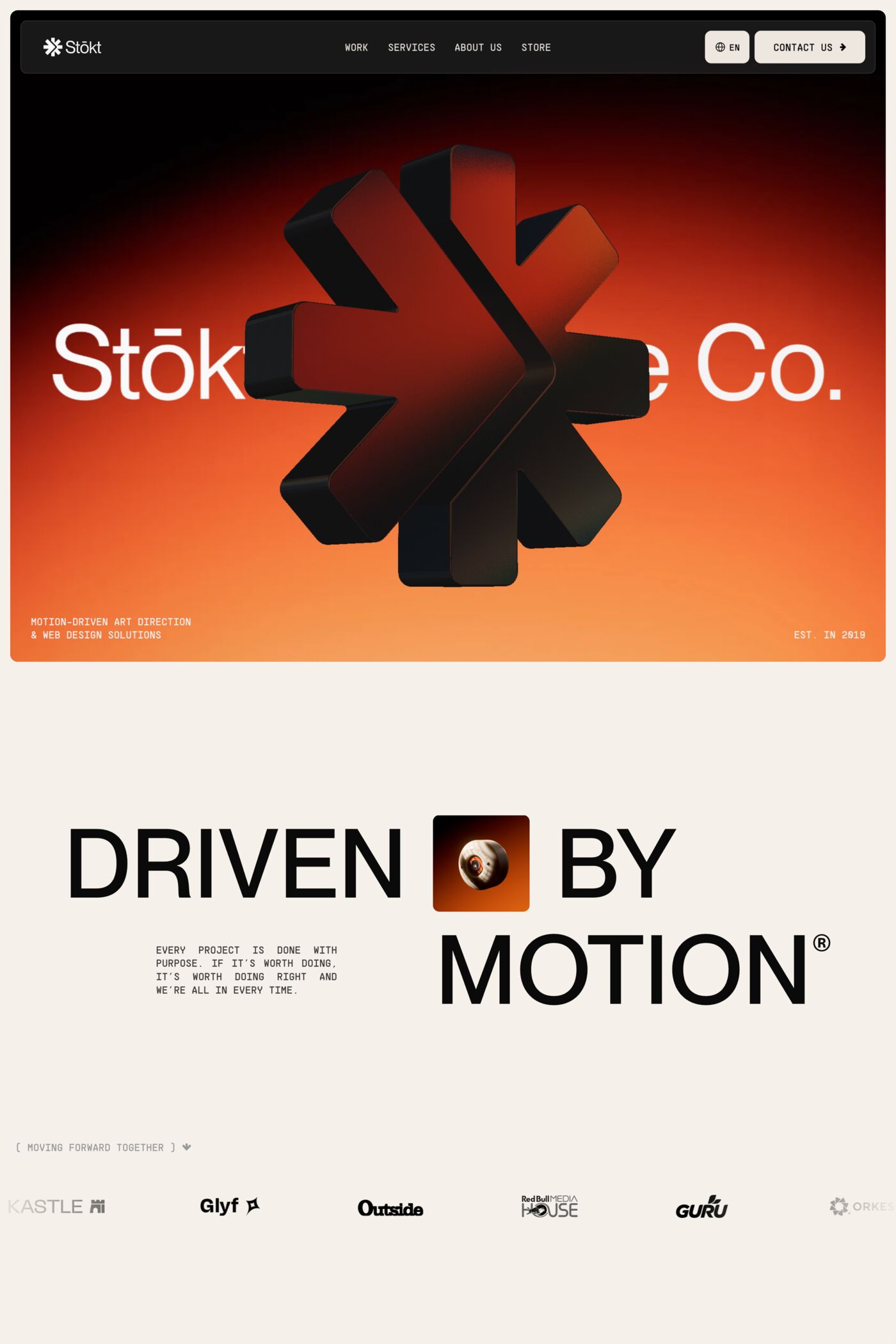 Stōkt Creative Co. website screenshot