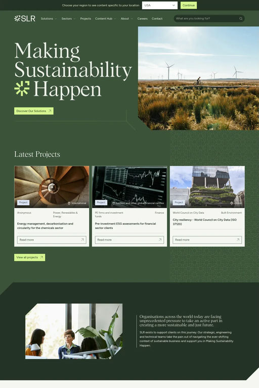 SLR Consulting website screenshot