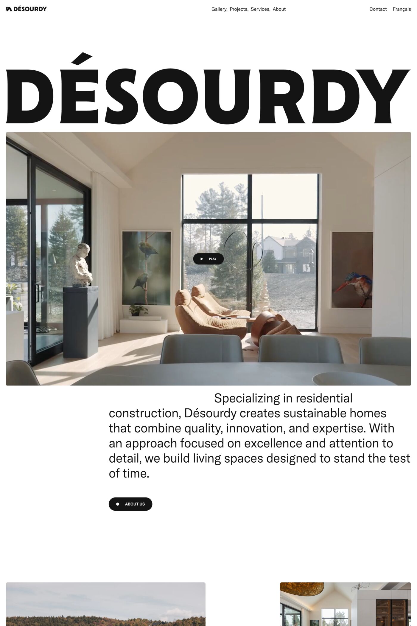 Désourdy website screenshot