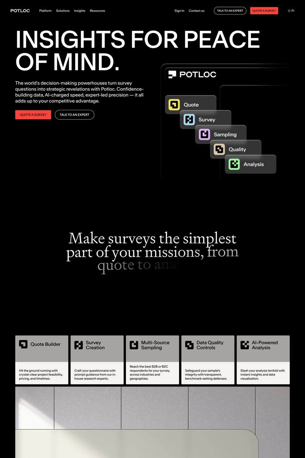 Potloc website screenshot