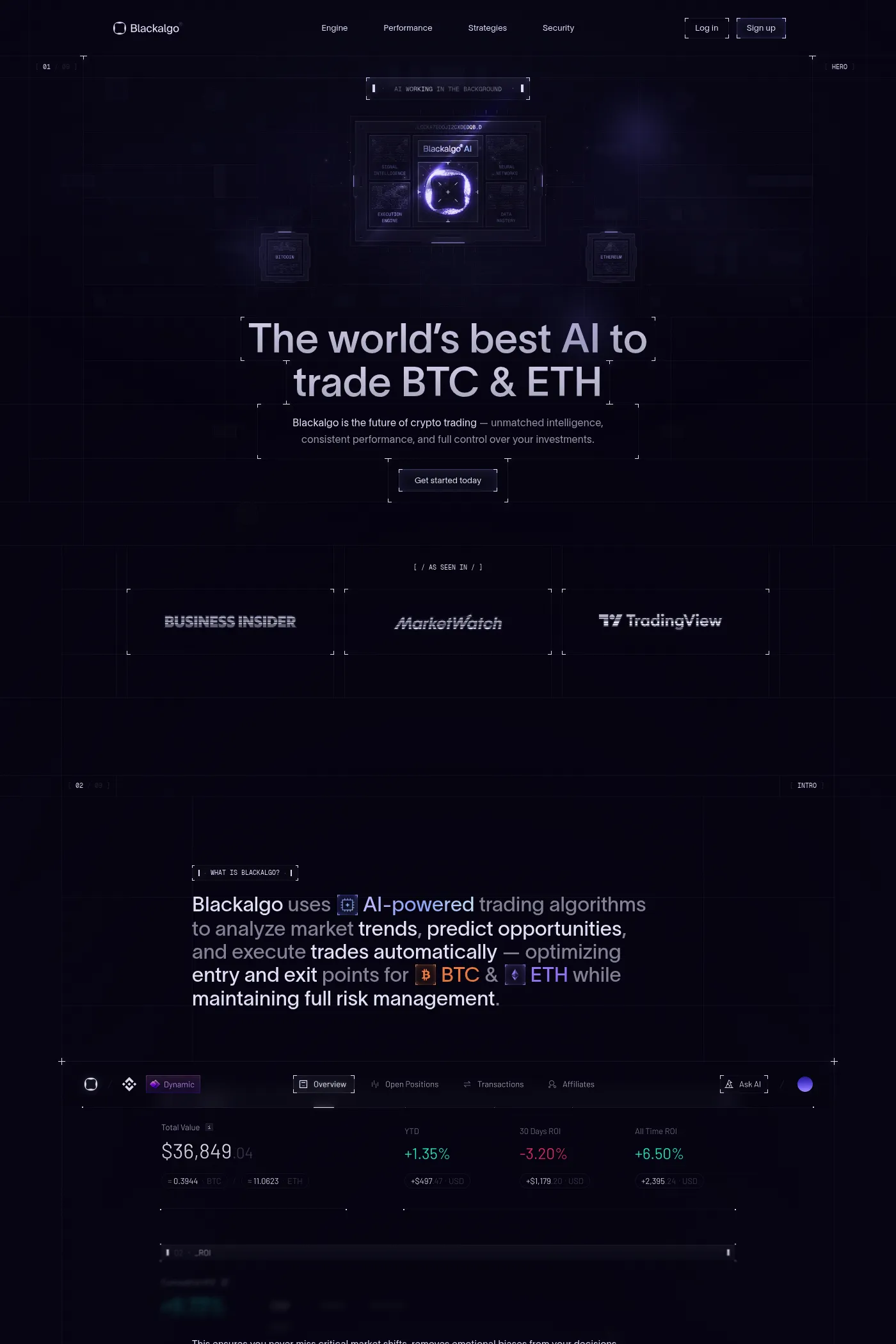 Blackalgo website screenshot