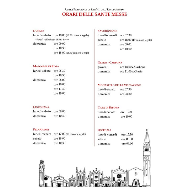 Orari Sante Messe