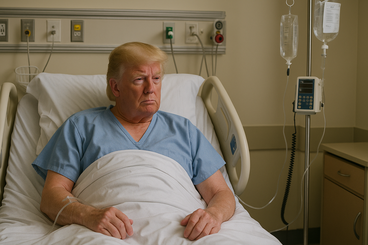 trump in hospital news