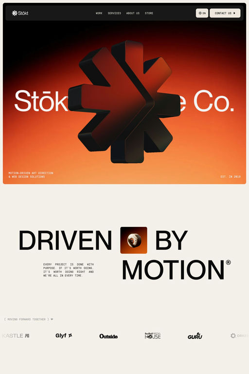Stōkt Creative Co. website screenshot