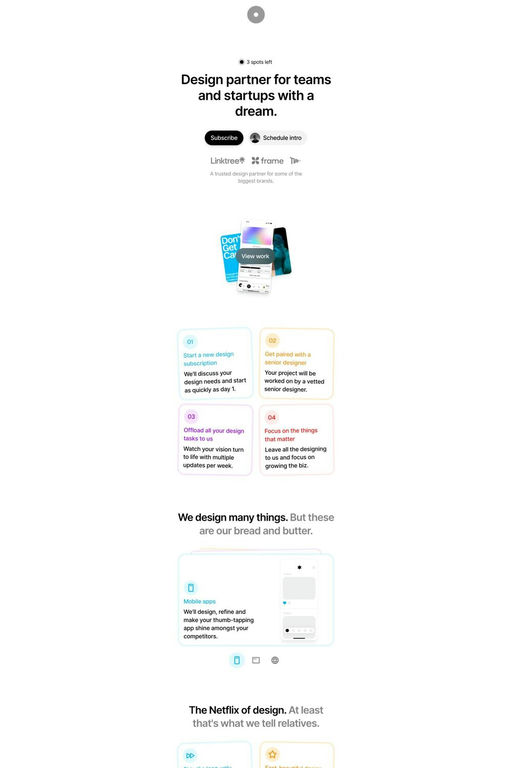 Endless website screenshot