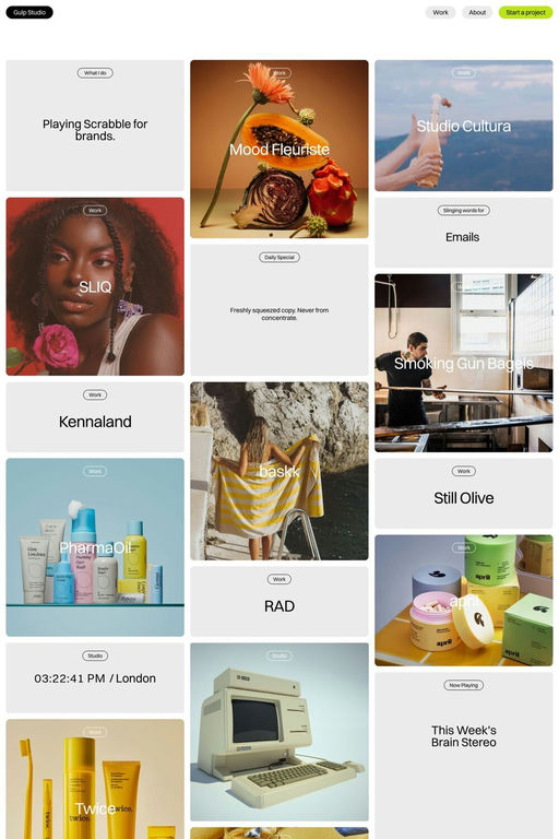 Gulp Studio website screenshot