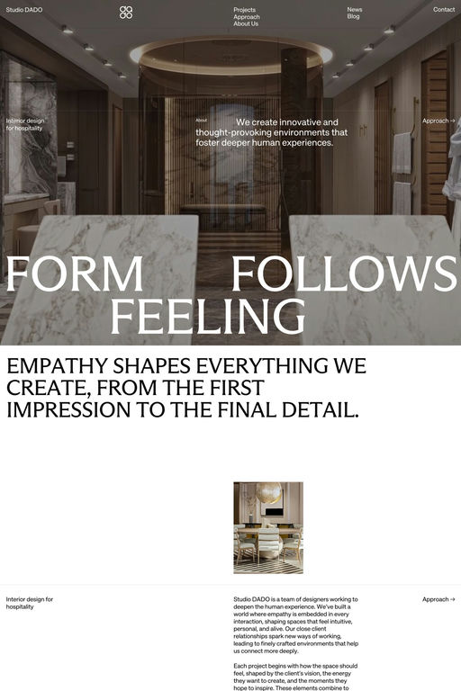 Studio Dado website screenshot