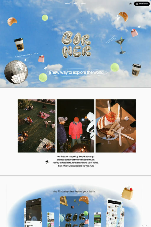 Corner website screenshot