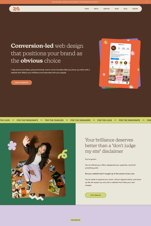 Zig Zag Creative website screenshot