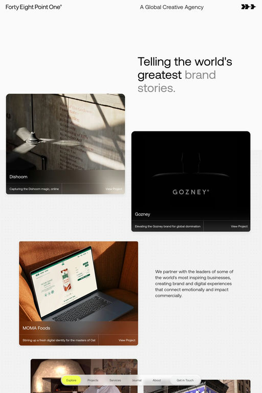 Forty Eight Point One website screenshot