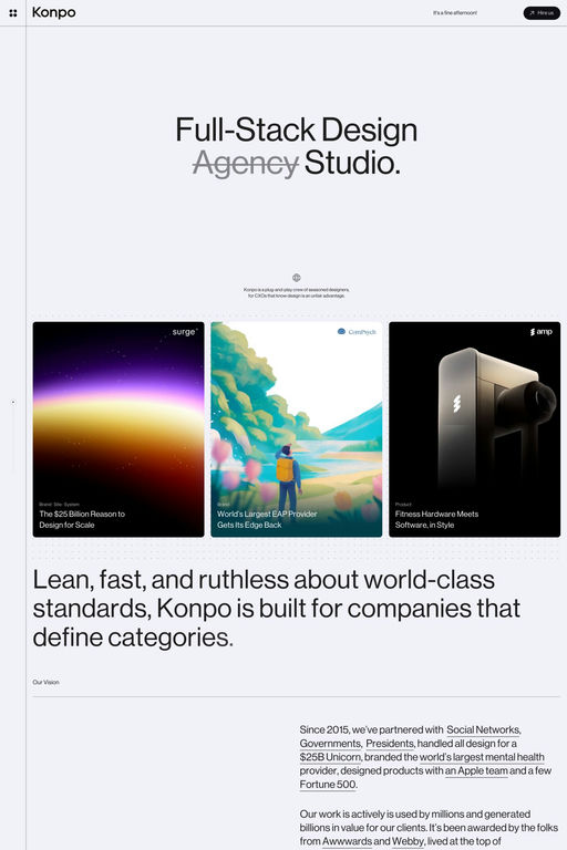 Konpo website screenshot
