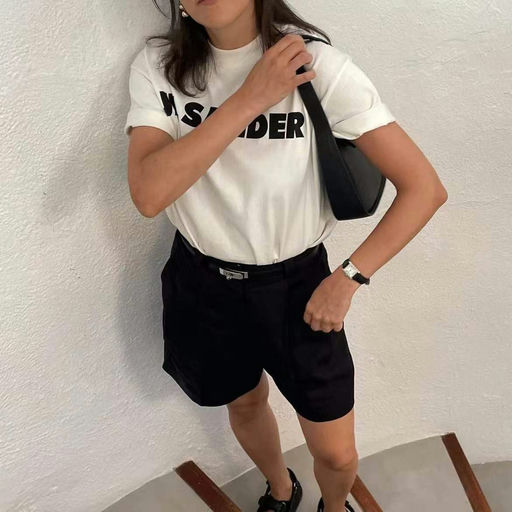 【应季45折】Jil Sander 最经典logo tee，超低价