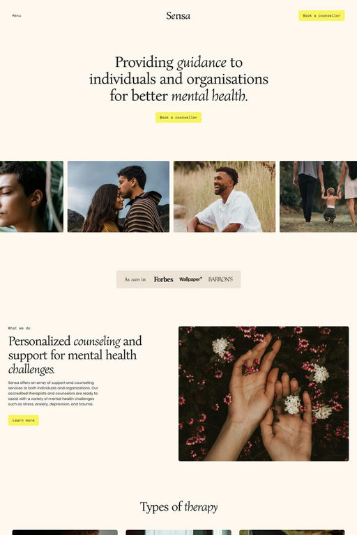 Sensa template screenshot