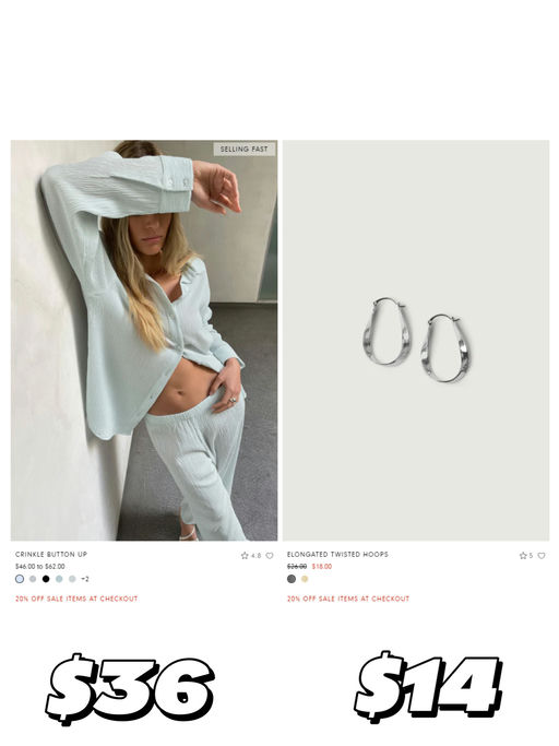 【Oak+Fort 额外8折】大多$50封顶